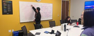 Working at the whiteboard