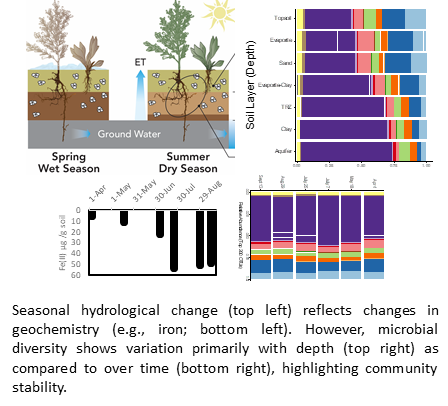 Spring wet season to summer dry season graph