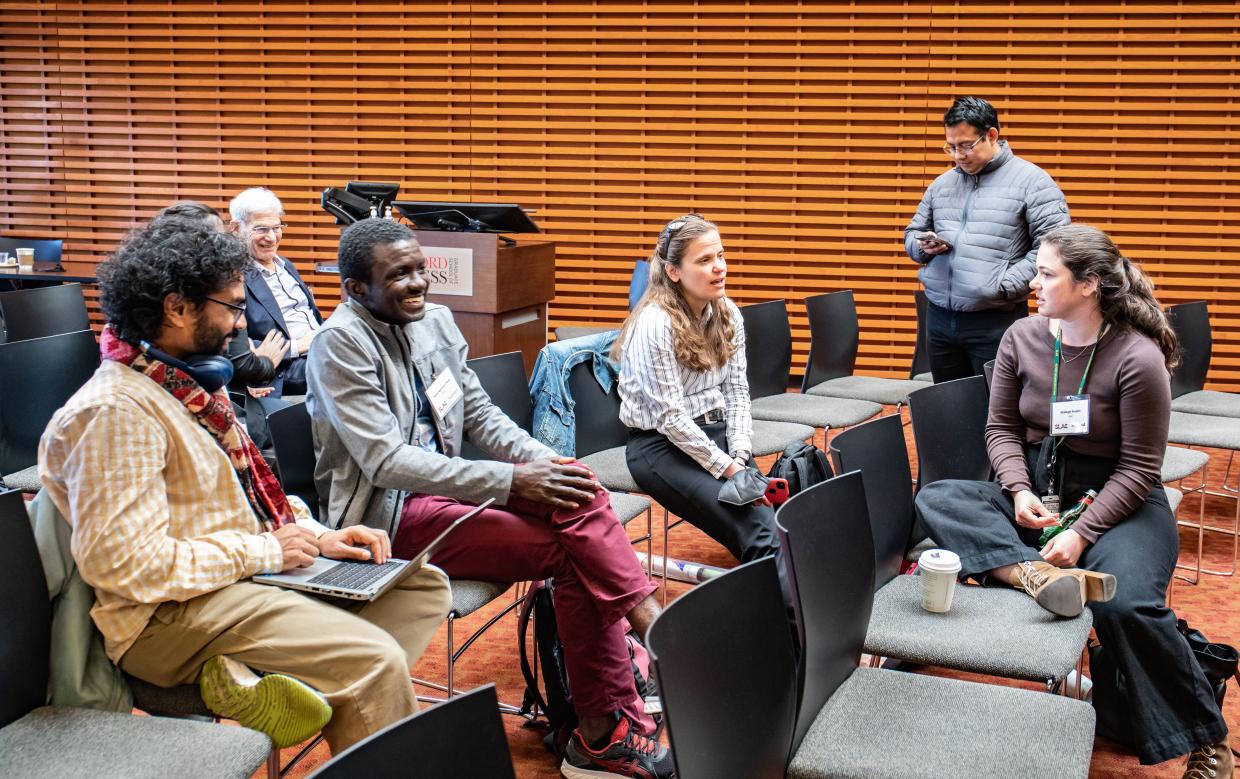group members talking to each other